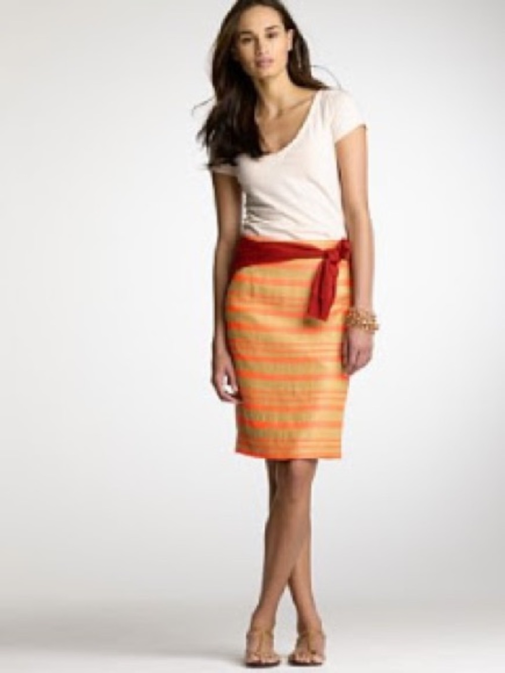J. Crew Neon Striped Skirt